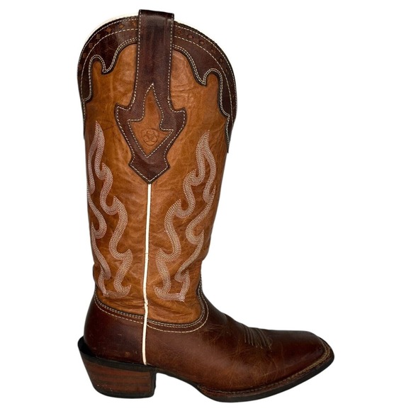 Ariat Shoes - Ariat Boots Womens 7.5B Leather Crossfire Caliente Western Cowboy Boots Brown